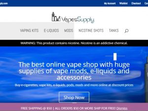 Vape & E-Cig Accessories Website | Potential Profit: 5000$/month