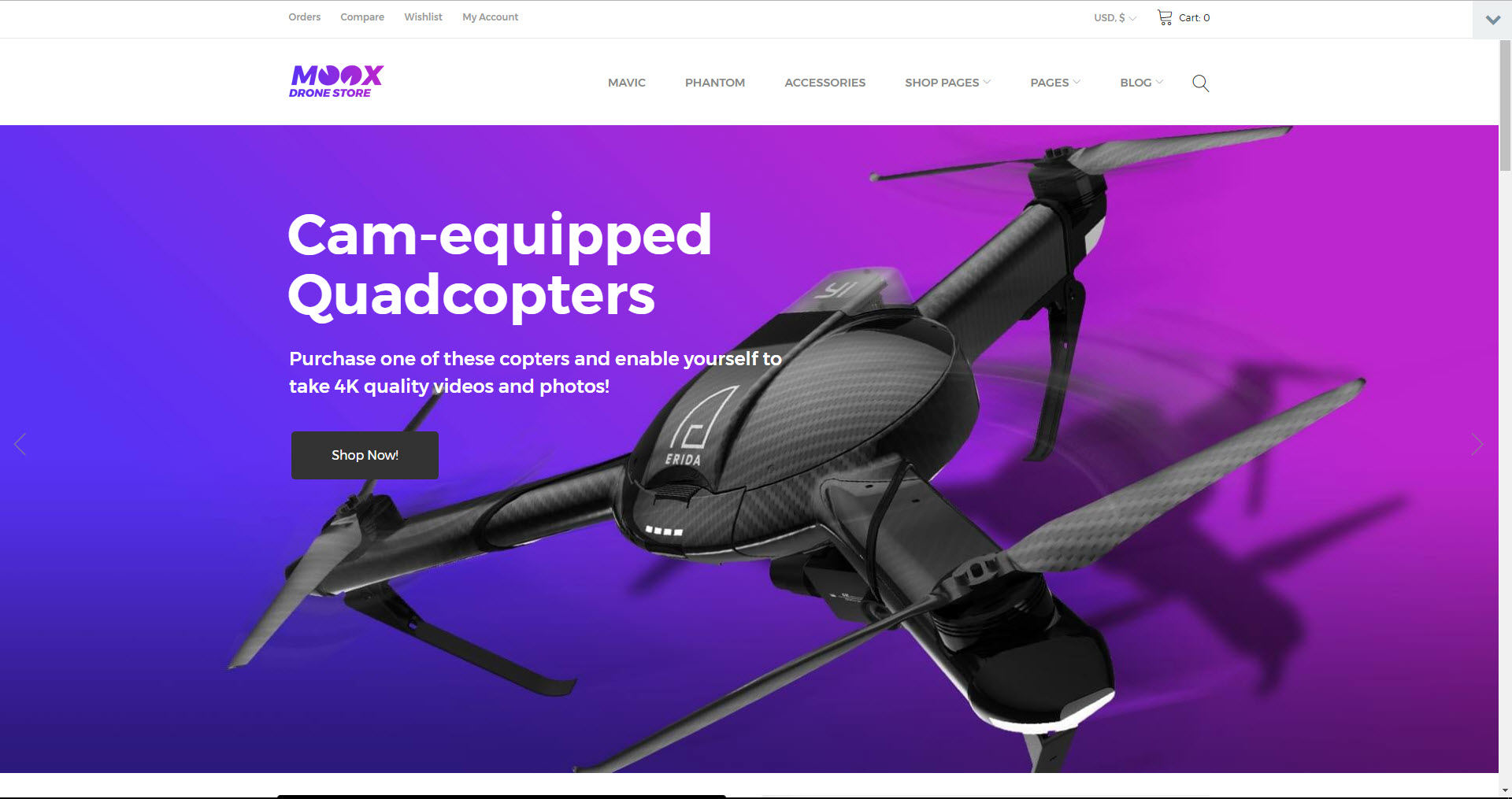 Drone Dropshipping Store | Readymade Website | Potential Earning: 6000$/month