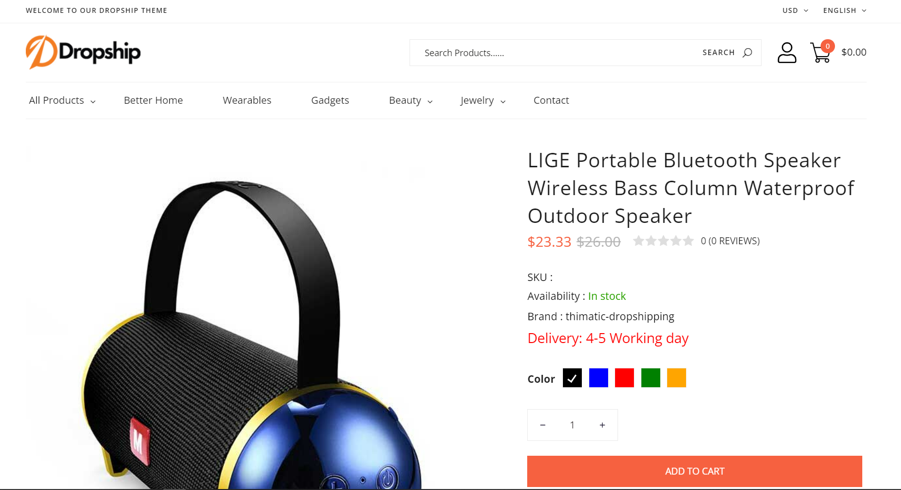 Bluetooth Speakers Readymade Dropship Store | Potential Profit: 5000$/month