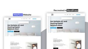 Convert clone or transfer webflow to wordpress website