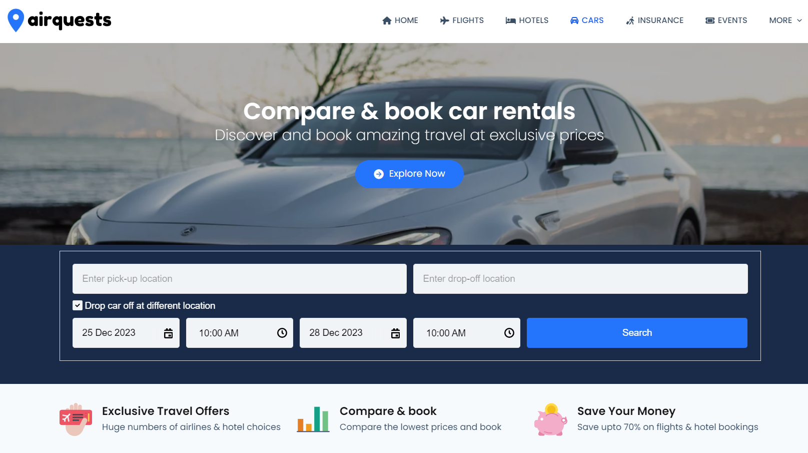 Car Rental Website for Sale Potential Profit 5000 month Sitefy