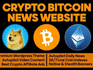 Crypto bitcoin news website | Automated Website for passive income