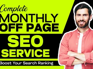 We will do monthly off page SEO service by white hat high authority dofollow backlinks