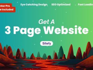 We will create 3 page website for you