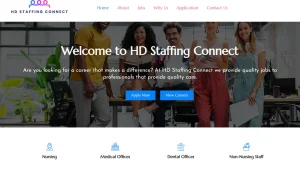 We will create healthcare staffing agency website, home care website