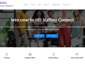 We will create healthcare staffing agency website, home care website