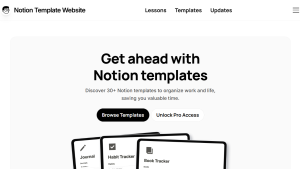 Notion Templates Website for Sale | Sell Notion Templates Online