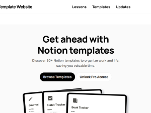 Notion Templates Website for Sale | Sell Notion Templates Online