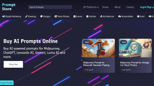 AI Prompt Store for Sale | Sell Prompts Online