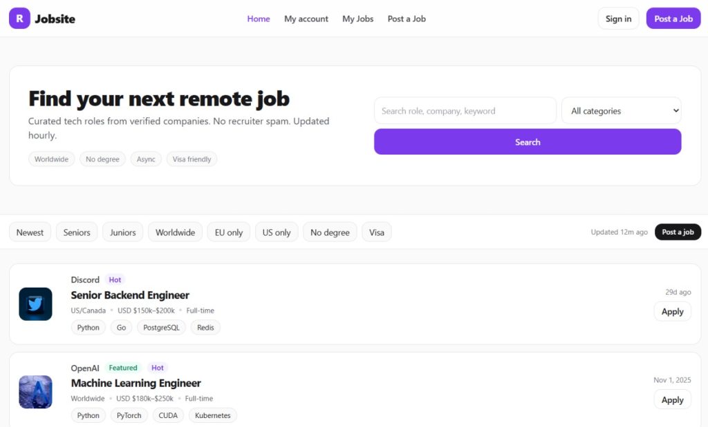 Remote Job Board WordPress Theme