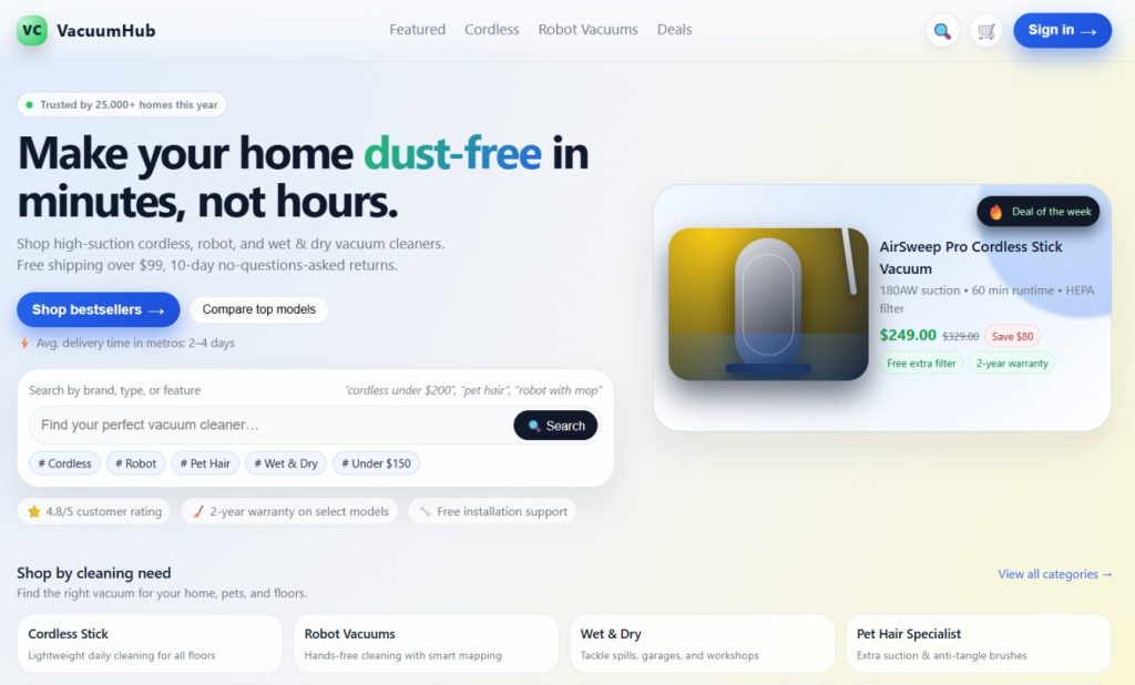 dropship vacuum cleaner