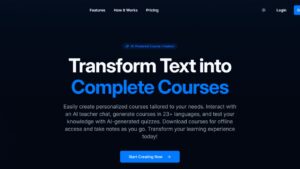 Ai Course Generator SaaS for Sale | Text to Course Creation