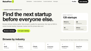 Startup Fundraising Marketplace for Sale